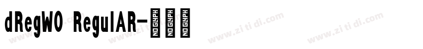 dRegW0 RegulAR字体转换